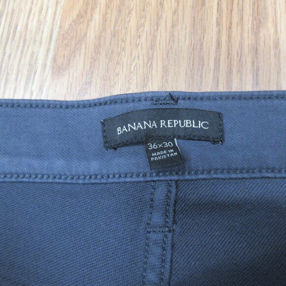 36x30 BANANA REPUBLIC TRAVELER SLIM FIT JEANS COTTON/SPANDEX GRAY-NAVY 36W x 30L - Picture 5 of 5
